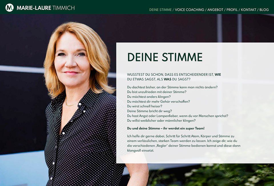 Marie Laure Website Deine Stimme