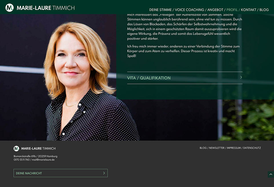 Marie Laure Website Deine Stimme